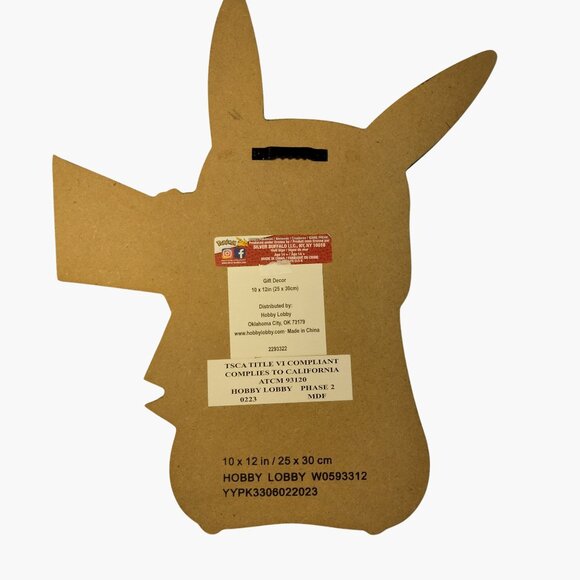 Pikachu Wall Decor 10x12 Inch Official Pokemon Nintendo Creature Game Freak 2023 - Picture 2 of 6